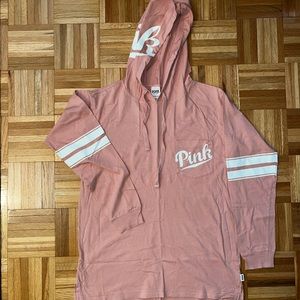 Pink Hooded Oversized Shirt